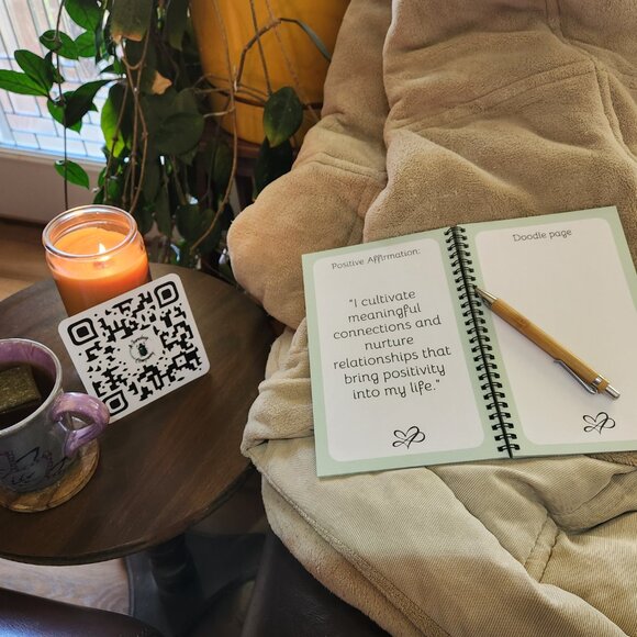 Self-Reflection Journal - 8.5x5.5 Spiral Bound -Calming Colored Guided Workbook - Picture 7 of 17